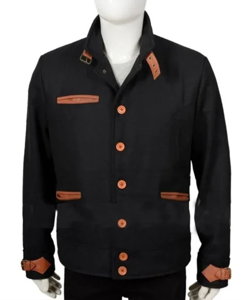 Denim Richards TV Series Yellowstone Colby Black Wool-Blend Jacket