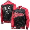 Dennie Atlanta Falcons Red and Black Varsity Jacket