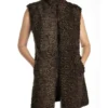 Dennis Astrakhan Persian Lamb Fur Sleeveless Coat