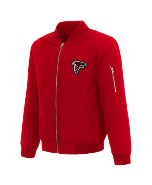 Derron Atlanta Falcons Red Nylon Bomber Jacket