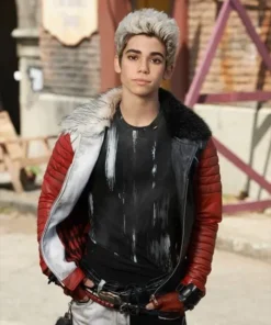 Descendants Cameron Boyce Two Tone Leather Sherpa Jacket