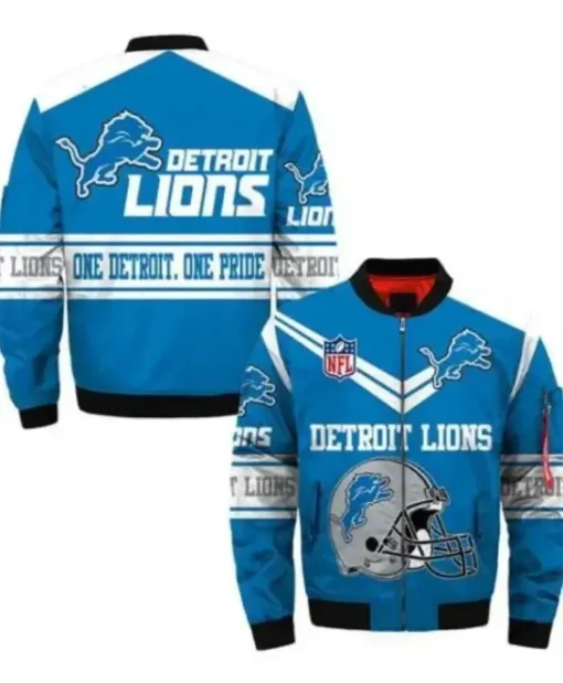 Detroit Lions Bomber Blue Jacket