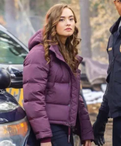 Dexter New Blood Audrey Bishop Maroon Hooded Jacket