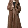 Dido Stuart Mink Fur Long Hooded Coat