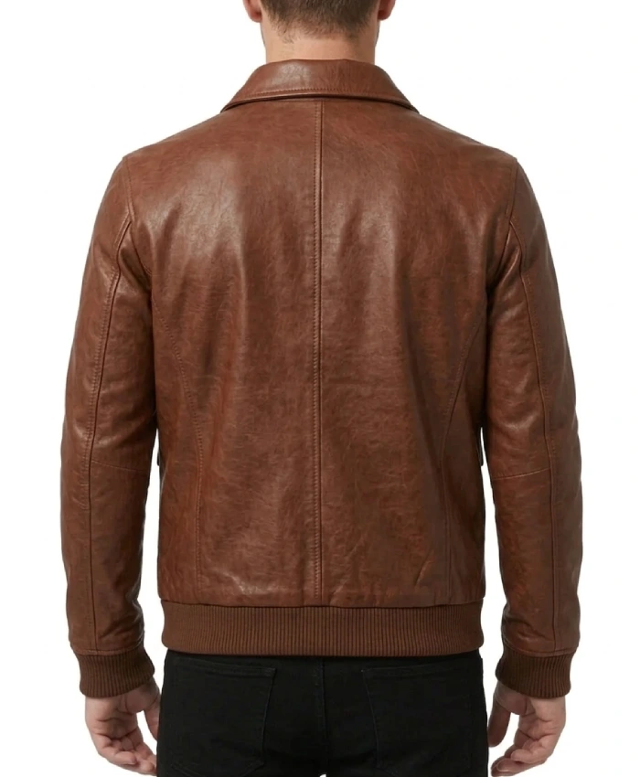 Distressed Brown Aviator A-2 Flight Jacket