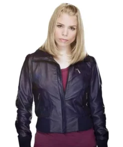 Doctor Who Rose Tyler Purple Bomber Jacket