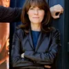 Doctor Who S02 Elisabeth Sladen Black Leather Jacket