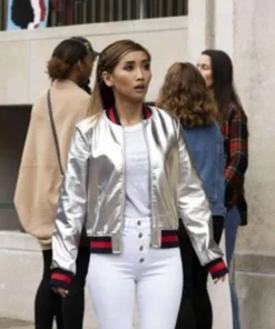 Dollface S01 EP09 Brenda Song Silver Jacket