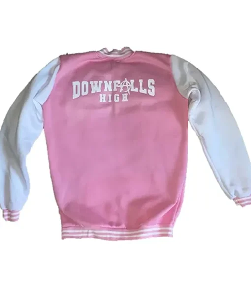 Downfall High Machine Gun Kelly Men & Women Pink Varsity Jacket For Sale