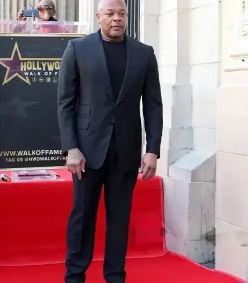 Dr. Dre Honored Hollywood Walk of Fame Black Suit