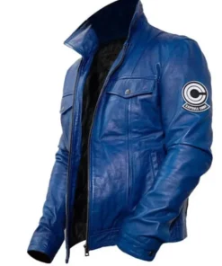 Dragon Ball Future Trunks Blue Faux Leather Jacket