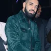 Drake Green Suede Leather Jacket