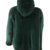 Dre All Green Mink Fur Bomber Jacket With Hood For Men And Women