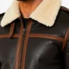 Easton Cargo SF Bomber Men Fur Winter Leather Jacket For Mens
