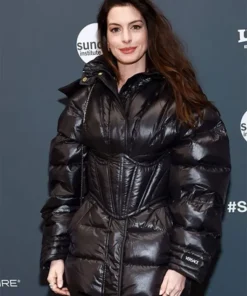 Eileen 2023 Anne Hathaway Puffer Black Jacket