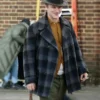 Eileen 2023 Shea Whigham Plaid Grey Coat