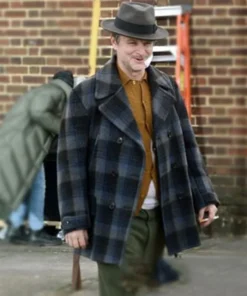 Eileen 2023 Shea Whigham Plaid Grey Coat
