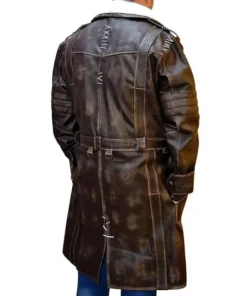 Elder Arthur Maxson Fallout 4 Brown Distress Leather Coat