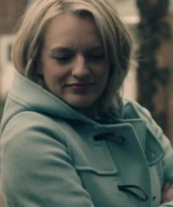 The Hand­maid­s Tale Elis­a­beth Moss Blue Wool Coat