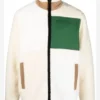 Elite Arón Piper S04 Ep08 White and Green Faux Fur Jacket
