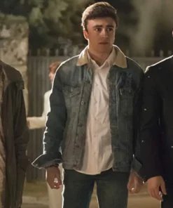 Elite Itzan Escamilla Sherpa Collar Blue Denim Jacket