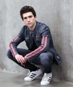 Elite Nano Black Cafe Racer Quilted Leather Jacket