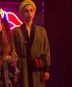 Elite S03 Mina El Hammani Olive Green Long Trench Coat