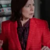 Elsbeth 2024 Carrie Preston Red Plaid Blazer