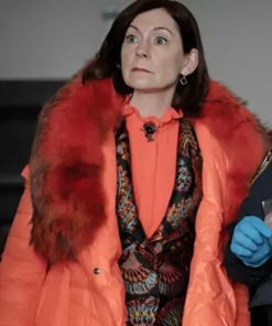 Elsbeth 2024 Elsbeth Tascioni Orange Puffer Coat