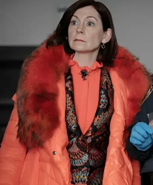 Elsbeth 2024 Elsbeth Tascioni Orange Puffer Coat