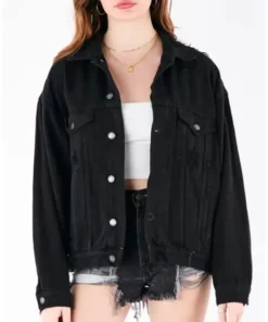 Emersyn Indianapolis Colts Black Denim Jacket