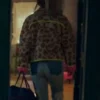 Emilia Jones Locke and Key Leopard Fur Print Jacket