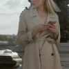 Emily In Paris Camille Razat Cream Trench Coat