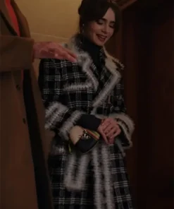 Emily In Paris Emily Cooper Double-Breasted Plaid Coat