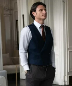 Emily In Paris Mathieu Cadault Blue Vest