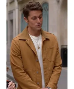 Emily In Paris S02 Lucas Bravo Camel Brown Cotton Jacket