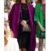 Emily In Paris S02 Sylvie Grateau Purple Wool Coat