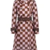 Emily In Paris S04 Lily Collins Checkered Trench Coat