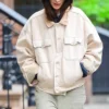 Emily Ratajkowski Beige Jacket