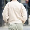 Emily Ratajkowski In New York City Beige Denim Jacket For Men And Women