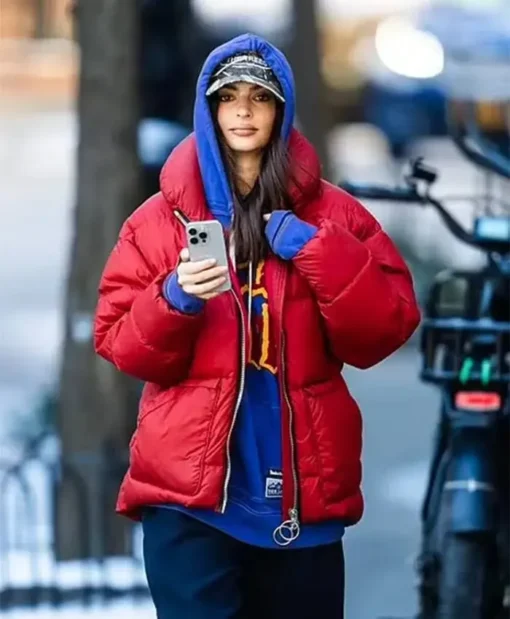 Emily Ratajkowski Puffer Jacket
