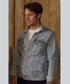 Emily in Paris Lucas Bravo Blue Denim Trucker Jacket