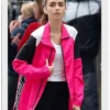 Emily in Paris S02 Emily Cooper Pink 1997 Embellished Jacket