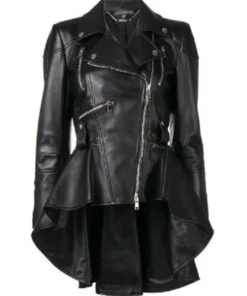 Emmy Raver Lampman The Umbrella Academy Allison Hargreeves Black Leather Jacket