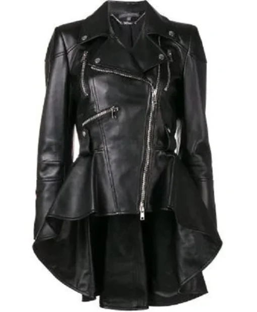 Emmy Raver Lampman The Umbrella Academy Allison Hargreeves Black Leather Jacket
