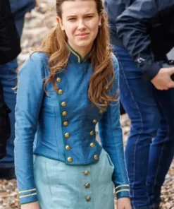 Enola Holmes 2 Satin Blue Jacket