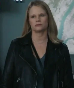 FBI Joelle Carter Biker Leather Jacket For Sale