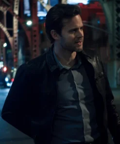 FBI Nicholas Delany Black Leather Jacket