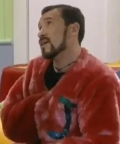 Familia Peluche Red Fur Jacket For Sale