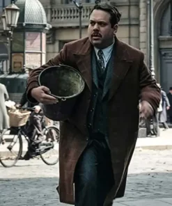 Fantastic Beasts 2 Dan Fogler Brown Wool Long Coat